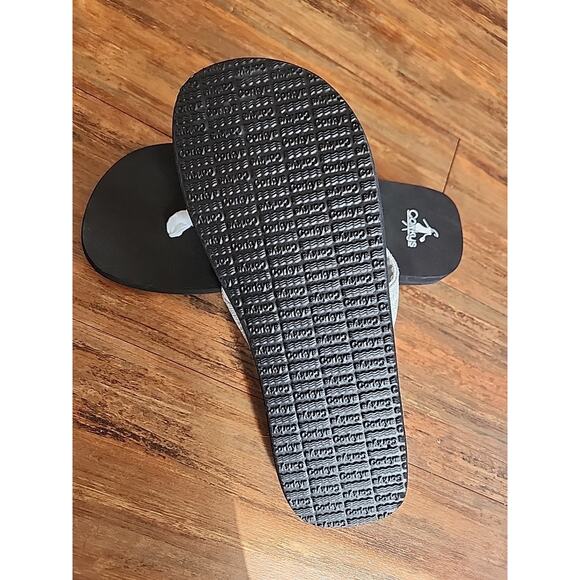 Silver And Black Womens Size 11 Corkys Flip Flops - Picture 2 of 3